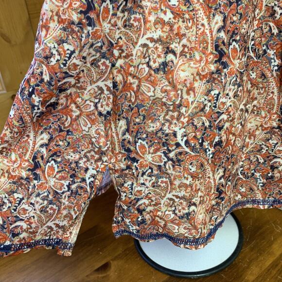 Georg Roth Los Angeles Blouse XS Paisley Popover long sleeve tunic top - Picture 8 of 11